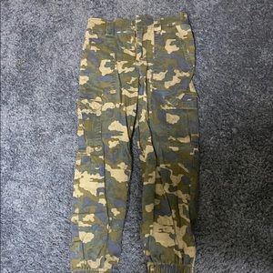 blue/green camo pants